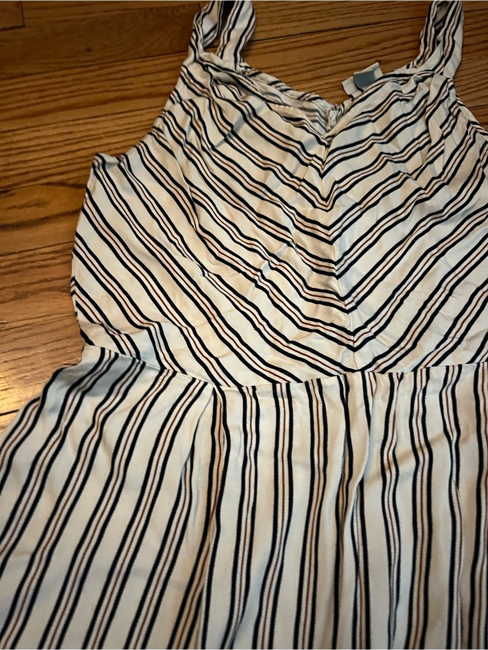 a new day Cream and Black Striped Mini Dress